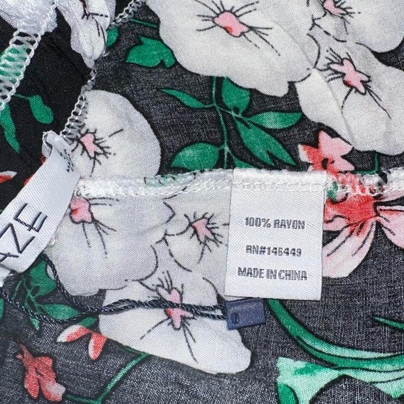 Maze Floral Print Boho Indie Whimsigoth High Waisted Wide Leg Pants Size S - Picture 3 of 4